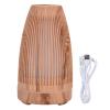100-200ml Essential Oil Diffuser, Wood Grain Humidifier with 7 - Color Night Light, USB Powered Silent Mist Humidifier for Home Office Bedroom view 1