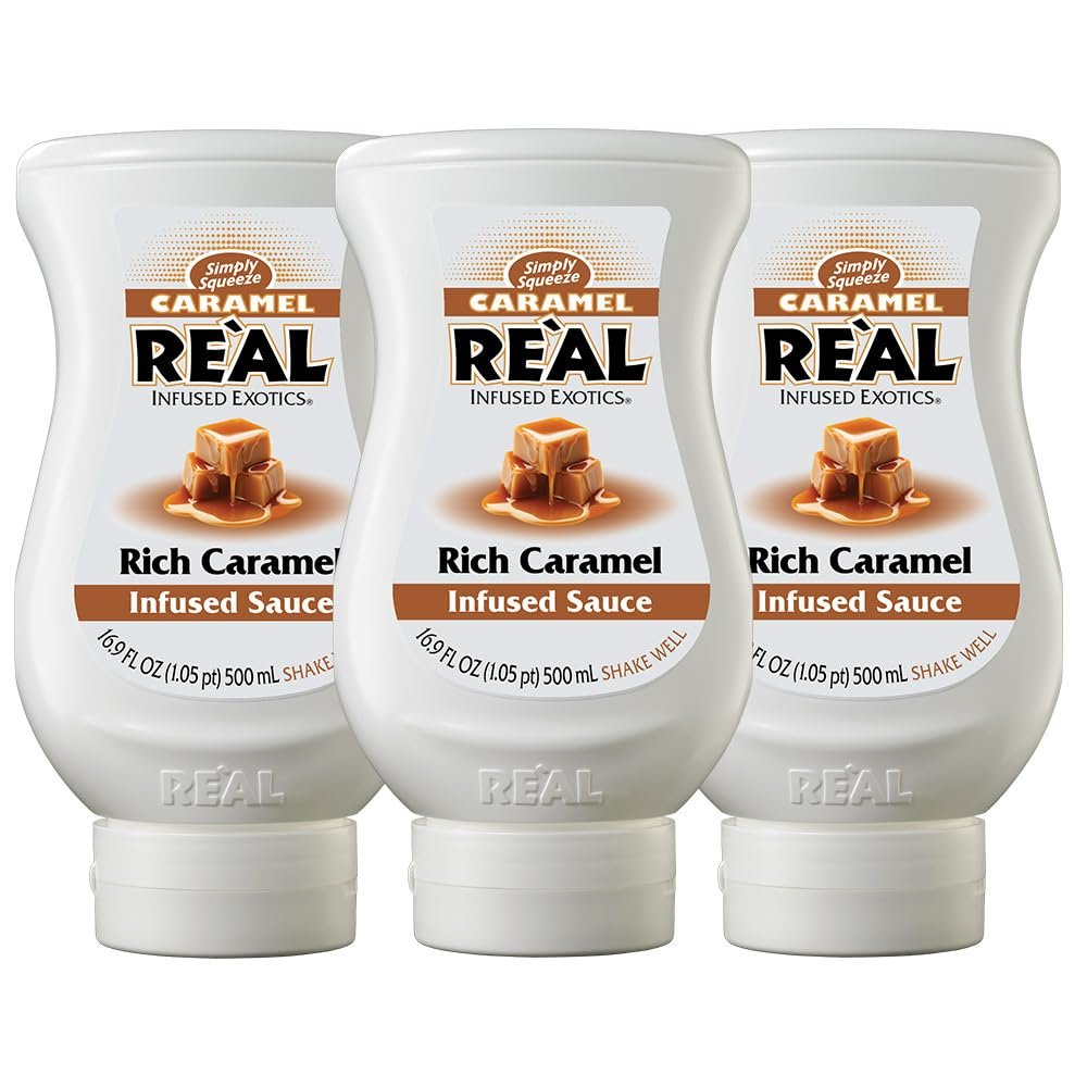 Rel Infused Exotics Rich Caramel Syrup, 16.9 fl oz, 3 Pack