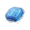 Kichvoe Portable Weekly Pill Organizer, Blue Mini Medication Dispenser with 4 Compartments, Travel-Friendly Moisture-Proof Pill Case for Daily Vitamins and Tablets view 2