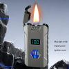 Smart Kerosene Soft-Flame Lighter Four Ignition Modes (Voice, Gravity, Airflow, Touch Control) Windproof Lighter with Visible Fuel Window(Gold) view 3