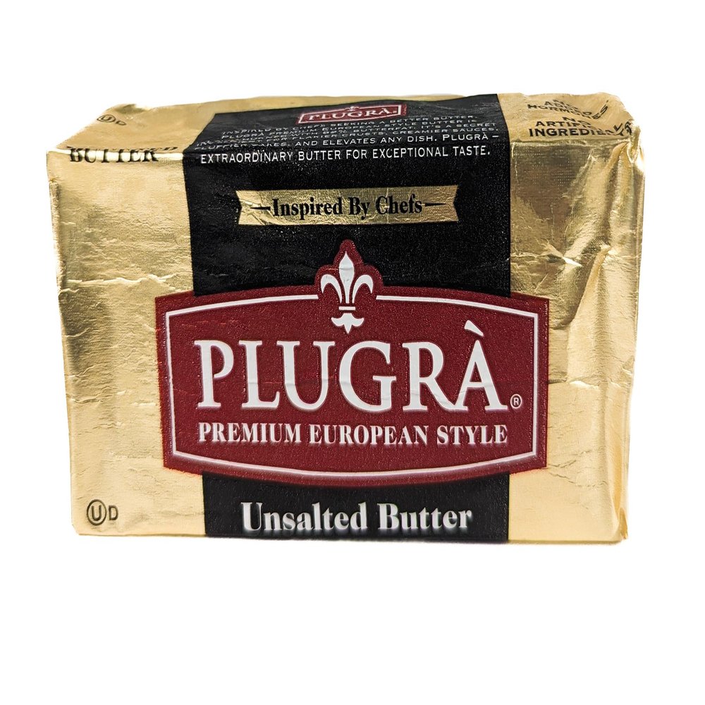 European Style Plugra Unsalted Butter 8 oz (Pack of 2)
