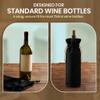 LFH Reusable Cotton Rich Wine Bags with Drawstring Closure | Wine Bottle Gift Bags for Wine | Eco-Friendly Reusable Bottle Gift Bag for Holidays & Parties | Pack of 6 | 6x14 Inches | Black view 3