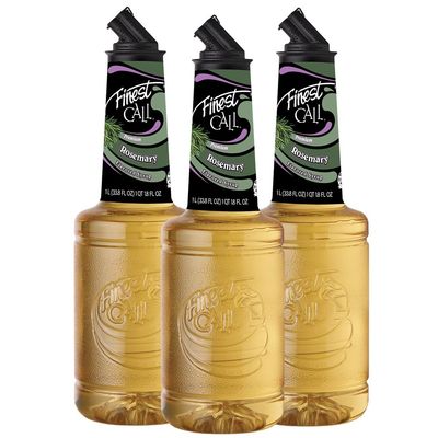 Finest Call Premium Rosemary Syrup Drink Mix, 1 Liter Bottle, 3 Pack
