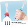 GLSTOY 3pcs Toothbrush Set Soft Bristle Cartoon Teeth Brush for Oral Care Training 3-12 Years Old Light Blue Yellow Red Random Color view 3