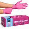 Inspire Pink Gloves Disposable Latex Free | Nitrile Pink Glove Hair and Nail Salon, Esthetician Nitrile Disposable Gloves (100, Large) view 1