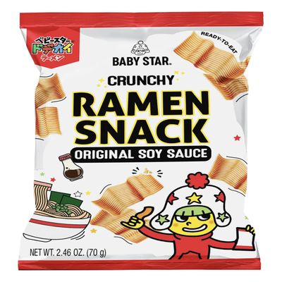 Baby Star Crunchy Ramen Snack Wide (Original Soy Sauce) 2 Pack