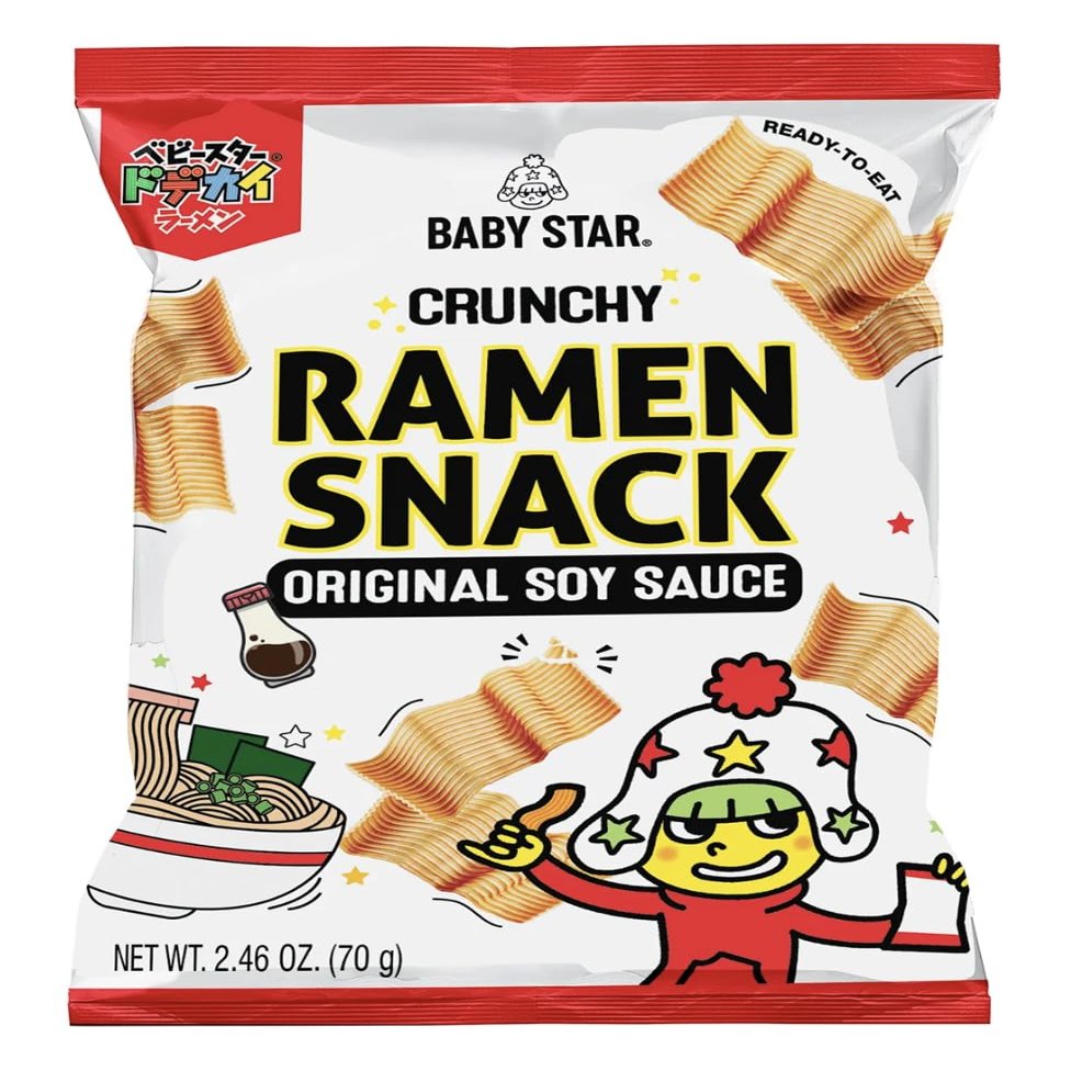 Baby Star Crunchy Ramen Snack Wide (Original Soy Sauce) 2 Pack