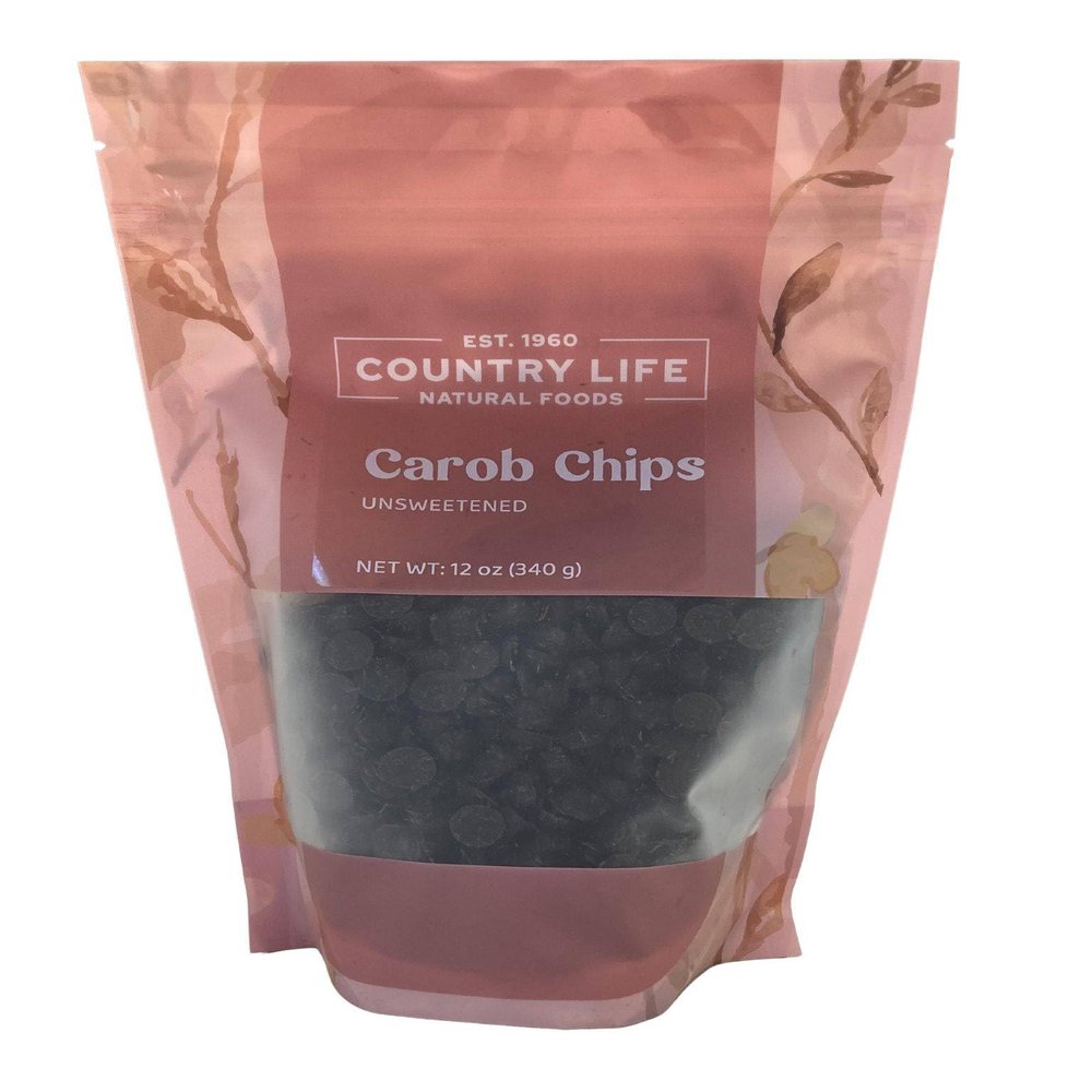 Unsweetened Carob Chips - No Added Sugar, No Caffeine - Chocolate Alternative Baking - Vegan Dairy-Free (12 Oz)