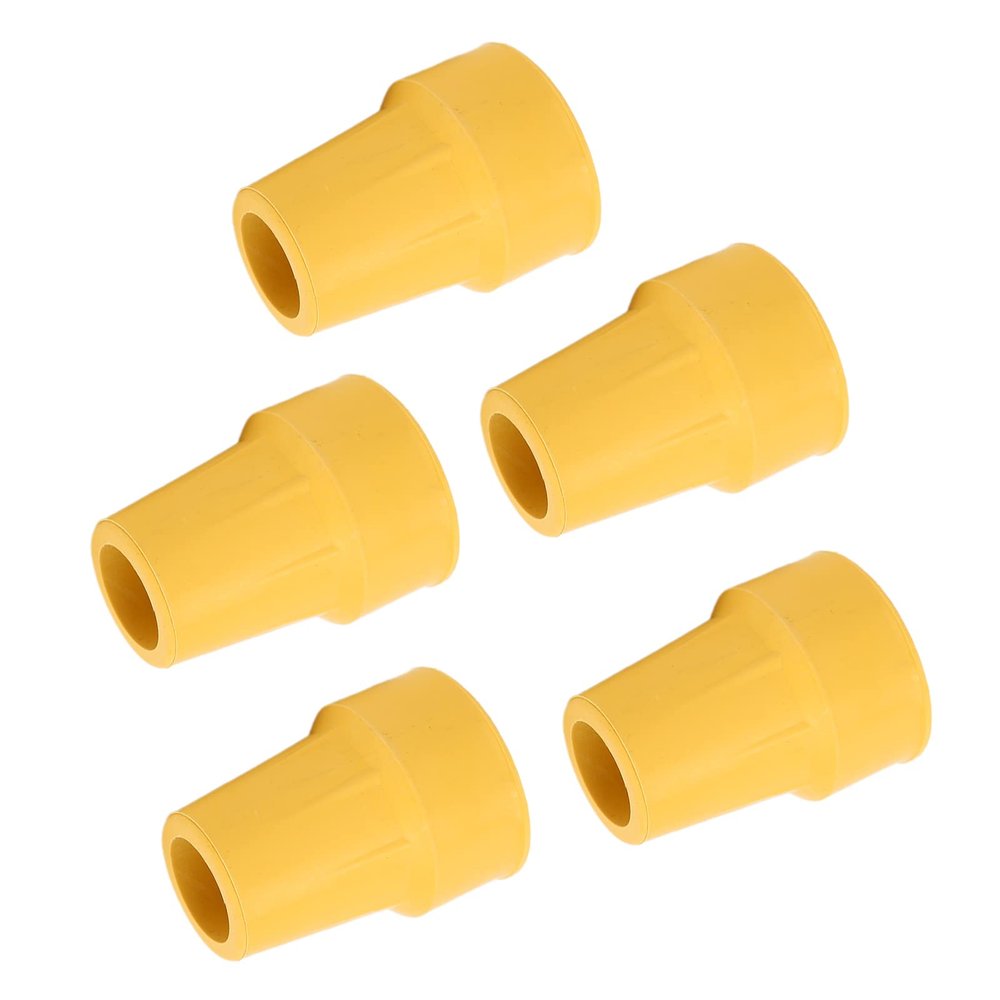 Yinhing 22mm Rubber Crutch Tips 5Pcs Nonslip Cane Tips with Tyre Texture for Enhanced Grip Ideal for Grass Gravel and Sand Easy Install Crutch Accessories