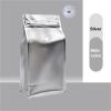 50pcs Color Coffee Beans Packaging Bag With Valve Aluminum Foil Heat Sealing For Powder Nuts Storage Reusable Pouches(Sliver,9x18x7cm(125g)) view 2