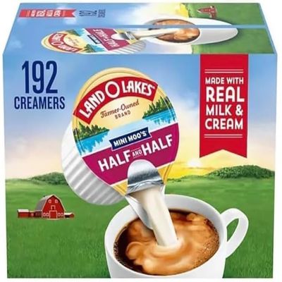 Land O'Lake's Mini Moos Liquid Coffee Creamer Singles, Half and Half, 0.30 fl oz, 192 ct