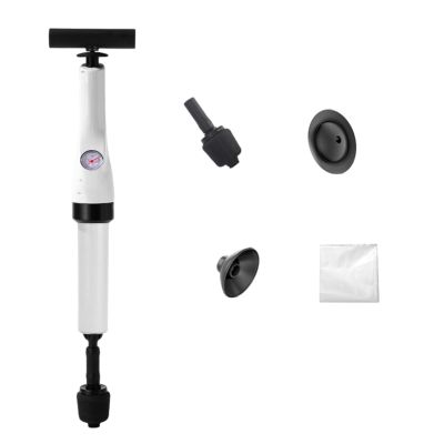 MINGLEA Declogger Toilet Drain Cleaner High Pressure Air Plunger with 3/5 Nozzles for Sink Bathtubs Pipe Clogs