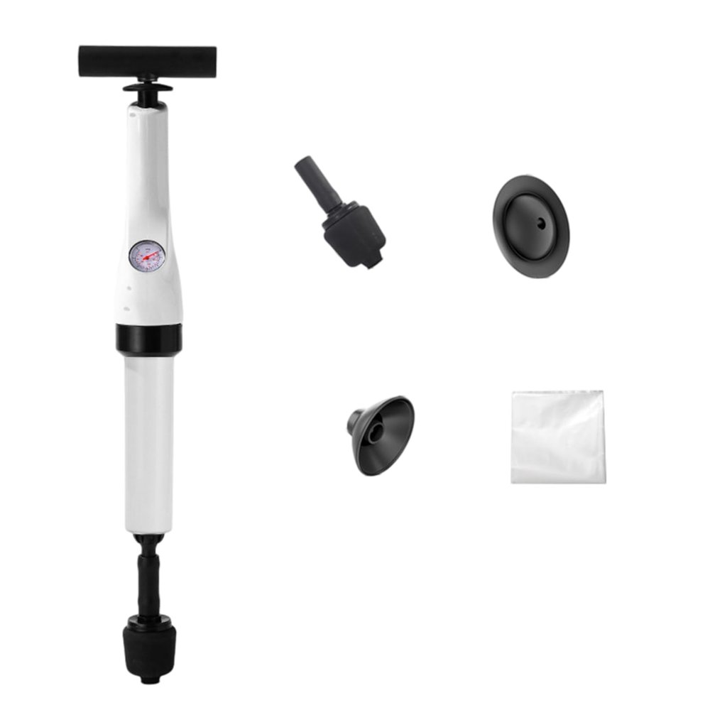 MINGLEA Declogger Toilet Drain Cleaner High Pressure Air Plunger with 3/5 Nozzles for Sink Bathtubs Pipe Clogs