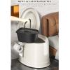 Portable Bedside Toilet, Indoor Outdoor Commode with Removable Bucket And Toilet Paper Holder, Lightweight & Compact Commode for Camping, Travel, Van, White view 4