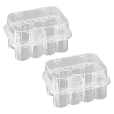 2pcs Peptide Case for Fridge, Clear 3ml Vial Holder 10 Slots Peptide Storage Case Vial Container Organizer for Refrigerator Lab Home Use