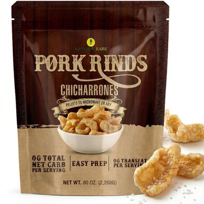 Pork Rind Pellets for Frying or Microwave Pork Rinds Pellets - 5 Lb Bag