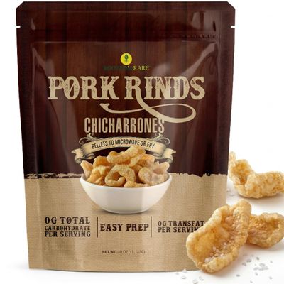 Microwave Pork Rinds Pellets 2.5 lbs, Pork Rinds Microwavable Pork Skins, Bulk Chicharrones Keto Snacks - Bulk Original Plain Chicharon, Carnivore Diet Snacks - Prepare Baked, Fried or Air Fried