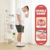 Adorainbow Digital Watermelon-Shaped Portable Weight Managing Scale with Tempered Glass Platform, Mini Round Household Non-Skid Digital Bathroom Scale for Accurate Body Weight Monitoring view 4