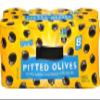 Extra-Large Pitted Olives , This convenient pantry pack holds eight 6 oz * 8 PK (170g) drain weight cans . Extra-Large sized pitted black olives. 8 count .. Total Net Wt [ 48 oz , 3 lb ] view 1