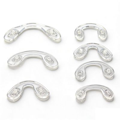 10pcs Silicone U Shape Conjoined Glasses Nose Pad Eyeglasses Anti Slip Holder Eyewear Accessories Adults Kids Big Small Size(Type J Push in Type)