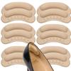 GQTJP 4D Heel Pads for Shoes Too Big, Beige Grips Inserts, 6 Pairs view 1