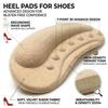 GQTJP 4D Heel Pads for Shoes Too Big, Beige Grips Inserts, 6 Pairs view 2