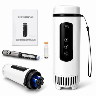 Insulin Cooler for Diabetic Medication, Portable Insulin Refrigerator with 3264F Temperature Control, Quiet Medicine Cooler Fits Multiple Insulin Pens for Home Travel Office (White)
