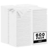 AIDEA Microfiber Cleaning Cloth White, 600PK, Microfiber Towels for Cars, Shop Towels Cleaning Rags, Premium Wash Cloths, Absorbent Towel for SUVs, House, Kitchen, Commercial, Cleaning Supplies 1212" view 1
