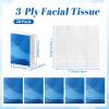 Outus 50 Pack Classic Blue Wave Pocket Tissues Travel Size 3 Ply Small Mini Facial Tissues Individual 400 Sheets Party Favor Gift for Travel Home Office Supplies view 2