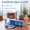 Outus 50 Pack Classic Blue Wave Pocket Tissues Travel Size 3 Ply Small Mini Facial Tissues Individual 400 Sheets Party Favor Gift for Travel Home Office Supplies view 4