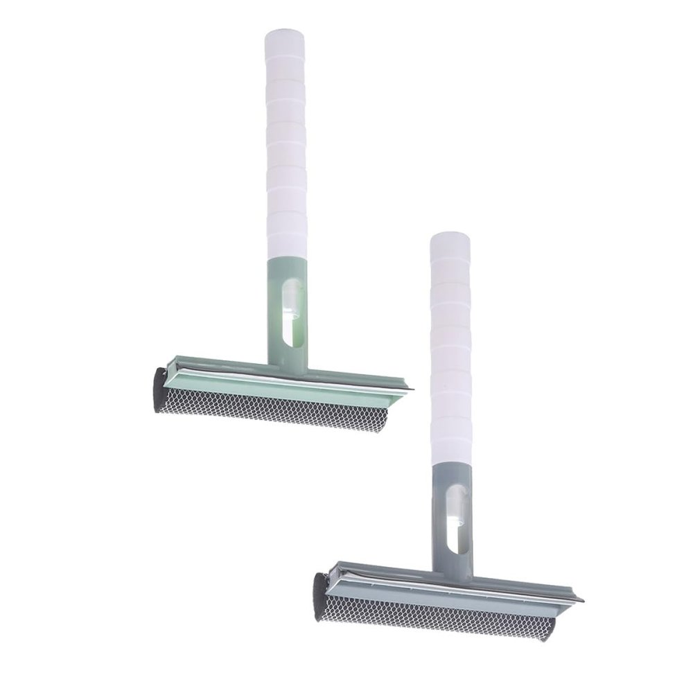 2pcs Window Squeegee 3-in-1 Plastic Glass Cleaning Tool