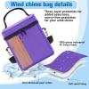 Sunnymove Universal Chimes Case Bag Hold up to 4 Chimes Accessory for Sound Healing Meditation Toolkit Protective Carrying Transport Travel Gig Bag for Wind Chime (Not Included), 8x8x8 Inch (Purple) view 3
