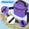 Sunnymove Universal Chimes Case Bag Hold up to 4 Chimes Accessory for Sound Healing Meditation Toolkit Protective Carrying Transport Travel Gig Bag for Wind Chime (Not Included), 8x8x8 Inch (Purple) view 4