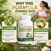 Monolaurin and Lysine Supplement, L-Lysine & Monolaurin 600mg 1:1 Ratio Capsules, Immune Support & Gut Balance Formula, Dual-Action Plant-Based Daily Support for Resilience, 100 Vegan Capsules(1PCS) view 3