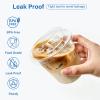 LIKAJON 50 Pack 12 oz Clear Plastic Iced Coffee Cups with Sip Lids view 3