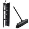 18" High Power Multi-Surface Push Broom with Steel Handle for Garage Patio Concrete and Outdoor Floor Cleaning view 1
