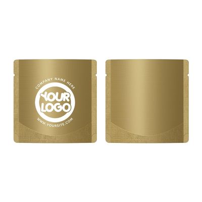 100PCS 3.2*3.2 Customized Heat Sealed Mylar Pouch,Square Stand Up Packaging Bag,Single Color Print for Logo/Text/QR Code (Rose Gold, 8 * 8CM/3.2"*3.2"-100PCS-One Color Print)