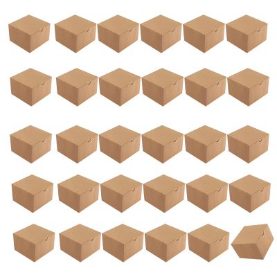 30pcs Packaging Box Foldable Paper Gift Boxes Includes Thank You Card Wrapping Popes for Birthday Celebration Storage Gift Box