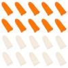 MUCKLILY 200pcs Non-Slip Thickened Latex Finger Sleeves Protective Covers for Counting Money and Agricultural Labor, Sturdy Fingertip Guards in Orange and White view 1