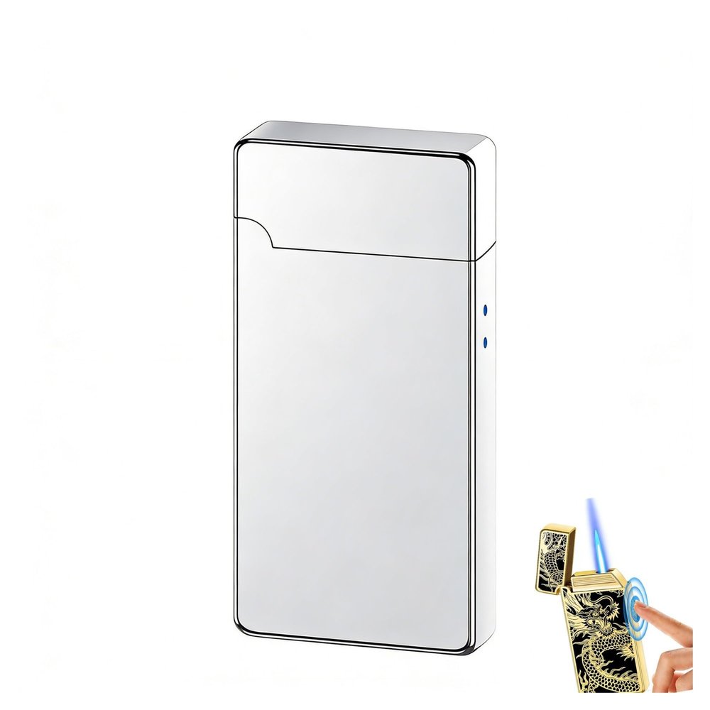 Smart LighterFour Ignition Modes (Voice, Gravity, Airflow, Touch Control)Windproof Butane Lighter(#12)