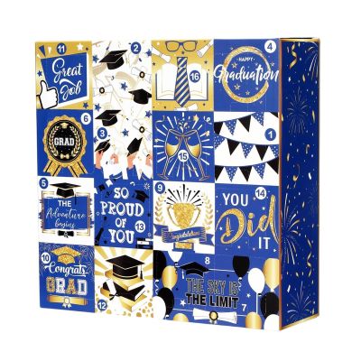16 Days Graduation Gift Box, DIY Graduation Advent Box 2026, Fill It Yourself Grad Gift Boxes For Men Women Kids