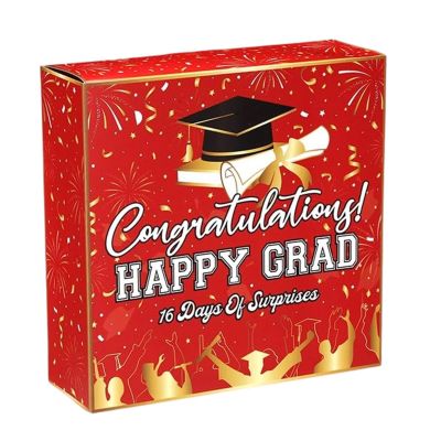 2026 Graduation Advent Box | 2026 Self-Assembly 16-Day Countdown - Fillable Graduation Season Paper Box - for College High School Party Ceremony Event Celebration