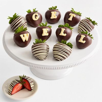 Sharis Berries Get Well Belgian Chocolate Strawberries | Artisan Chocolate Covered Strawberry Gift Box for Loved Ones & Mother's Day | Unique Thoughtful Sympathy Gift (Full Dozen, 12 Berries)