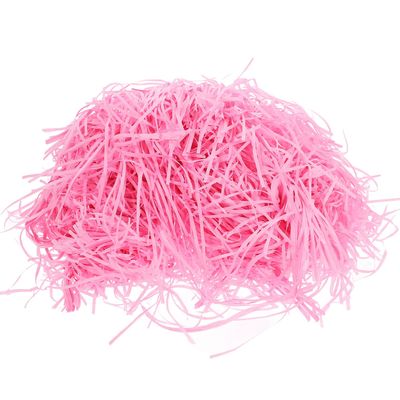 GLSTOY Decorative Raffia Paper Shreds 500g Pink Packing Filler for Boxes Basket Filling Crinkle Cut Paper Shred for Packaging and Present Wrapping