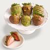 Sharis Berries Dubai Chocolate Covered Strawberries | Gourmet Belgian Chocolate Covered Strawberry Gift Box for Birthdays, Anniversaries, Mother's Day, Mother's Day, Celebrations (Half Dozen, 6 Berries) view 1