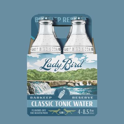 Lady Bird Classic Tonic Water Soda 4 Pack 34 fl oz (Pack of 6)