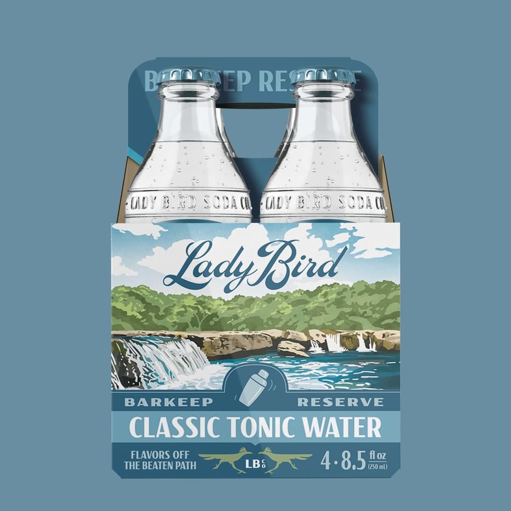 Lady Bird Classic Tonic Water Soda 4 Pack 34 fl oz (Pack of 6)
