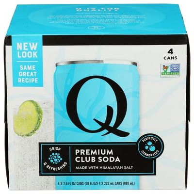 Q Tonic Club Soda 30 fl oz 4 Pack (Pack of 6)