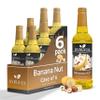 Banana Nut Syrup by Syruvia 6-Pack, 25.4 fl oz, Wholesale Coffee Syrup Shops, Cafes, Baristas, Bistros, & Beverage Bars, Bulk Kosher & Gluten-Free view 1