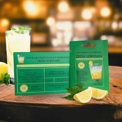 Irish Lemonade Cocktail Mix Refreshing Citrus Drink Mixer, Just Add Whiskey, Easy Cocktail Packets, Summer Cocktail Kit, Shelf Stable, Travel Friendly